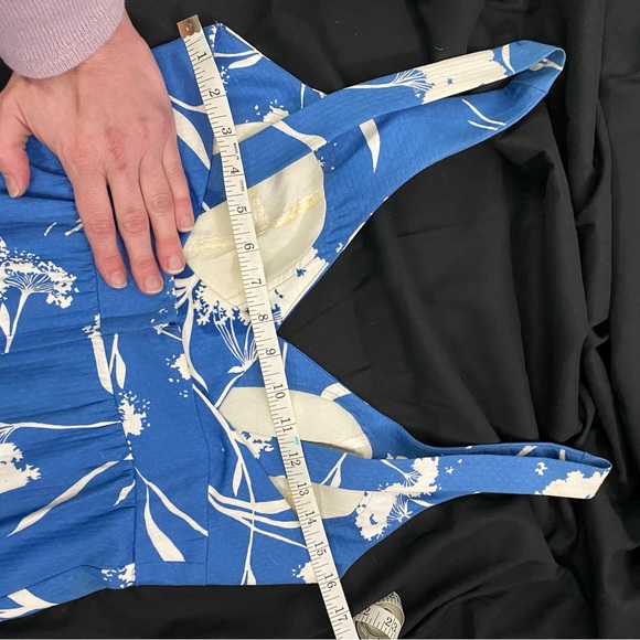 Malia Honolulu Vintage dress - blue and white size 10 - adjustable straps - Picture 3 of 15